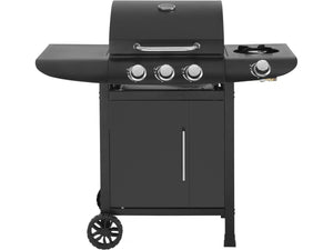 Habitat et Jardin Barbecue a Gas 4+1 Fornelli 11,5 kW Acciaio Inox Nero