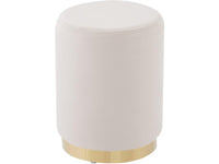 Pouf Velluto Beige 60x60x40 cm Habitat et Jardin Lorraine Moderno