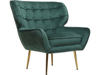 Habitat et Jardin Poltrona Austin Velluto Verde 79x71x79.5cm