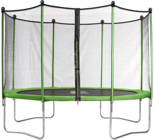 Yoopi Trampolino 4.25 m Verde con Rete di Sicurezza per Esterno