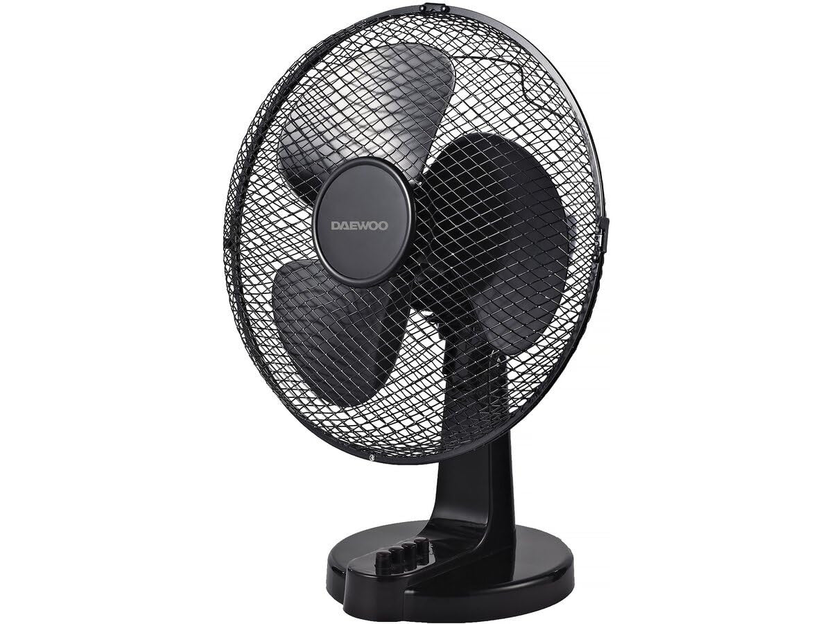 Daewoo Ventilatore a Piantana 30 cm 45W 3 Velocità Nero