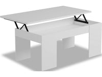 Habitat et Jardin Tavolino 102x50x43 cm Bianco Rettangolare Minimalista