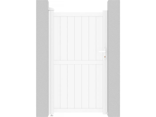 Cancello Pedonale Alluminio 101x181 cm Bianco Moderno Habitat et Jardin