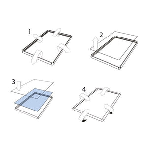 Cornice a scatto 60 x 85 profilo 25mm angolo tondo