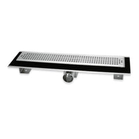 Canale canaletta pavimento lineare scarico doccia acciaio inox lucido canalina *** misure l485xh63>115 mm, confezione 1