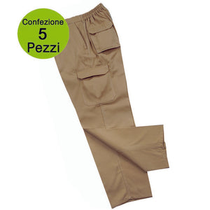 Multipack da 5 pz tg. xxl pantaloni da lavoro work professional multitasche kaki