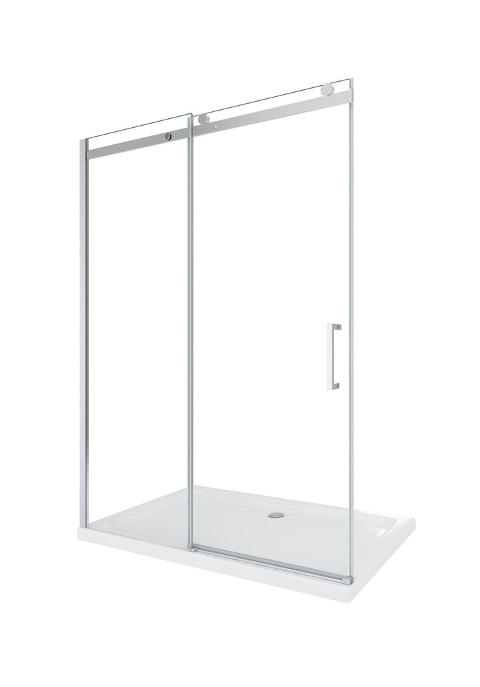 Porta doccia vetro 8 mm per installazione in nicchia Altezza 190 cm installazione reversibile cm 150 (regolabile 148-150,5)