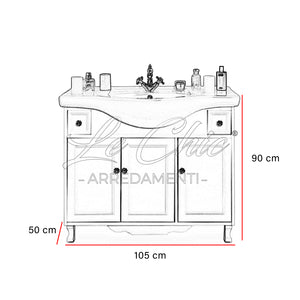 Arredo bagno shabby chic in legno