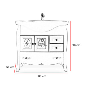 Mobile bagno 88 cm shabby chic