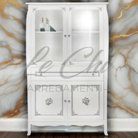 Maxi colonna Carla armadietto barocco white con fregi