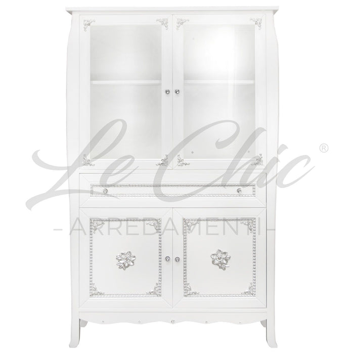 Maxi colonna Carla armadietto barocco white con fregi