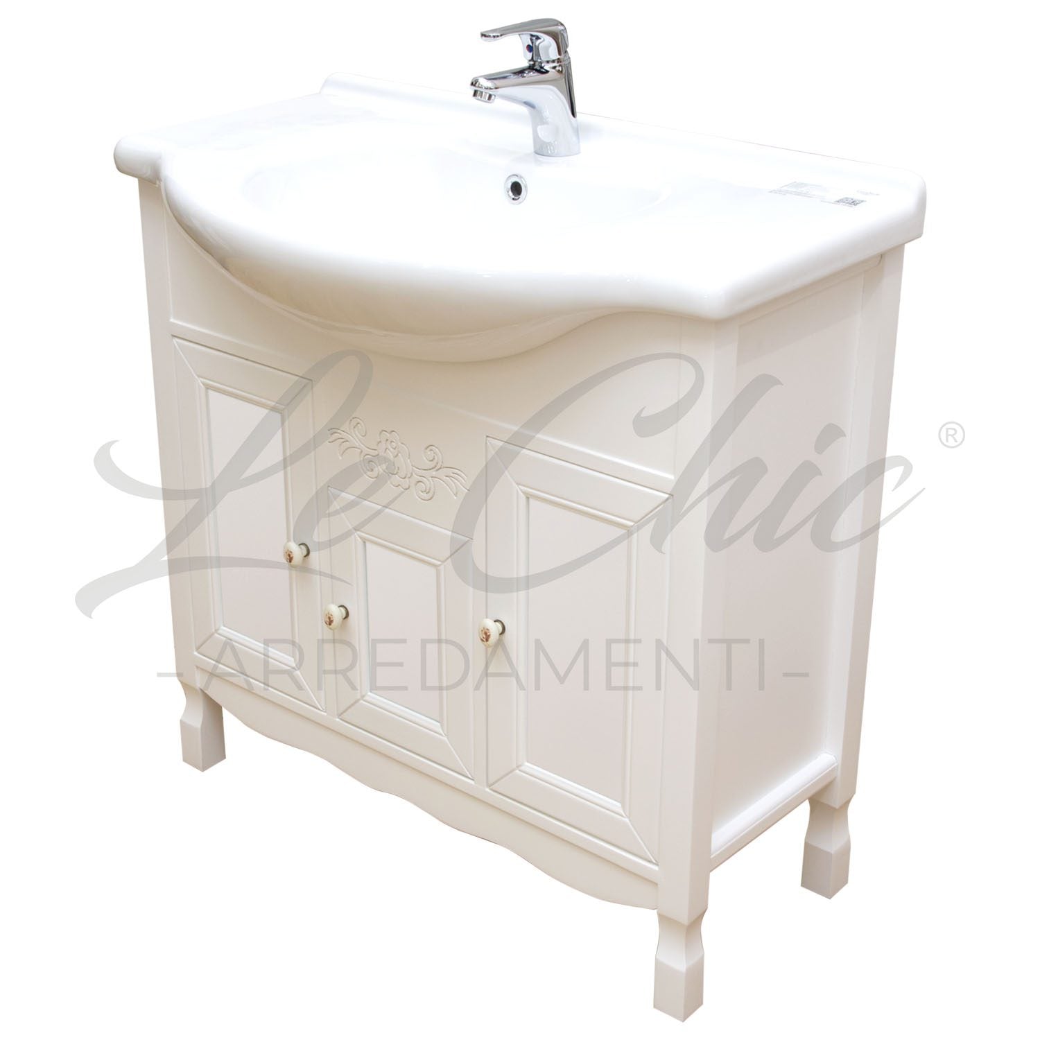 Arredo bagno Cattedrale 85 cm completo shabby chic