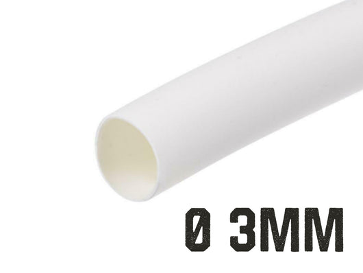 1 Metro Tubo Guaina Termorestringente Diametro 3mm Colore Bianco