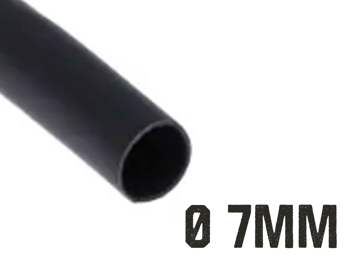 1 Metro Tubo Guaina Termorestringente Diametro 7mm Colore Nero