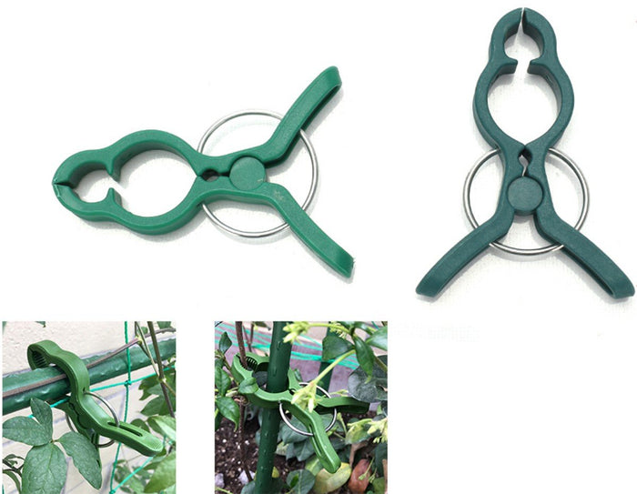 10 Pezzi Clips per Piante Sostegno per Piante Rampicanti Pinze a Morsetti Per Giardino 70mm