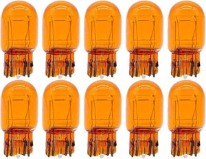 10 Pezzi Lampada Alogena T20 W21/5W 12V 21/5W 7443 Arancione Amber