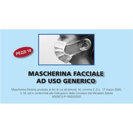 10 Pezzi Mascherina Tessuto TNT Lavabile Riutilizzabili Sartoriale Protettiva Copri Viso Made in Italy