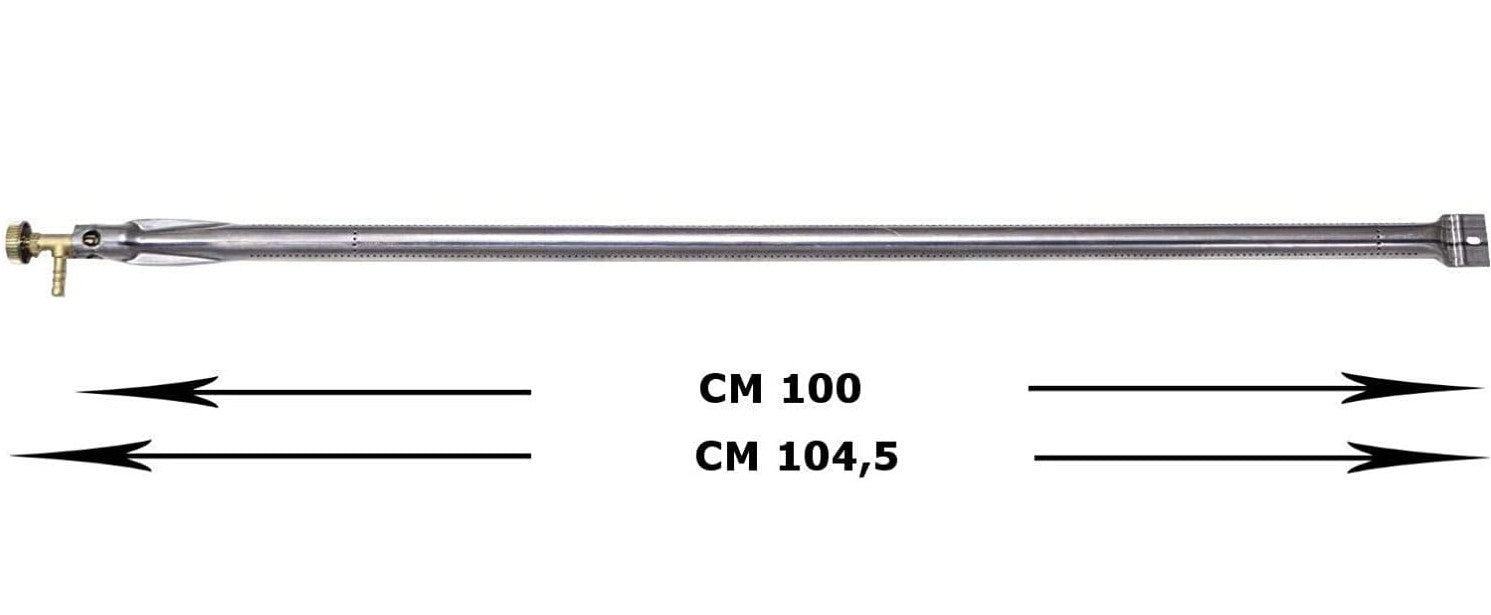 Bruciatore a Gas METANO lineare cm 100 per barbecue, forni, pietra ollare/lavica, piastra ghisa
