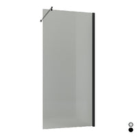 Walk-in assemblato linea clever  cm 117,3 Vetro Trasp Prof.NeroDHIMP