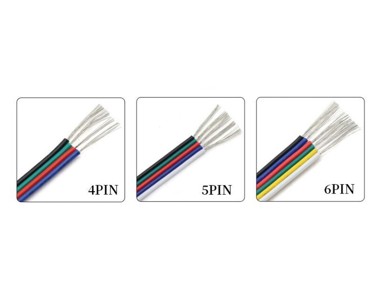 100 Metri Cavo Filo Elettrico Piattina Quadri Polare 4X0,25 mmq Cavo di Prolunga Per Striscia Led RGB