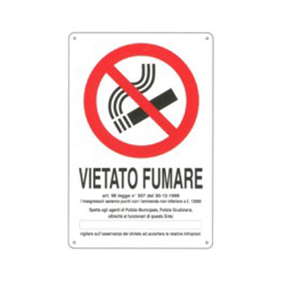 Cartello vietato fumare