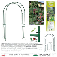 Arco per giardino decorativo in ferro verde (120x40xh219 cm)