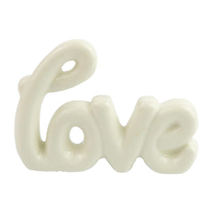 Decorazione scritta "LOVE" in ceramica