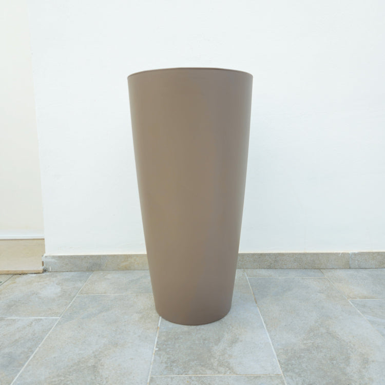 Vaso Style cm  38x85 H con bosso -  colore: tortora - 3638T-BOSSO