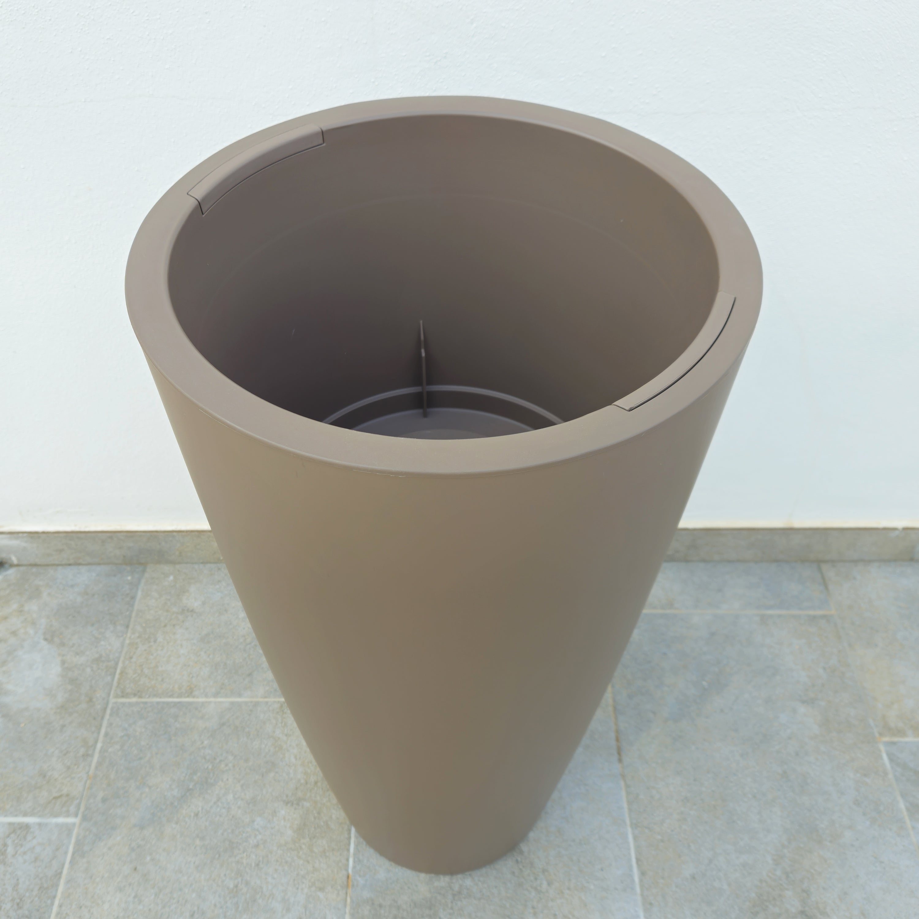 Vaso Style cm  38x85 H con bosso -  colore: tortora - 3638T-BOSSO