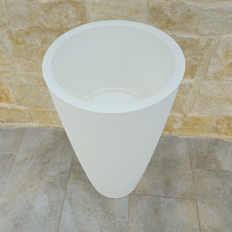 Vaso Style 2 pezzi cm  36x70 H  -  colore: bianco - AMZ2R3636B