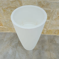 Vaso Style cm  38x85 H con bosso -  colore: bianco - 3638B-BOSSO