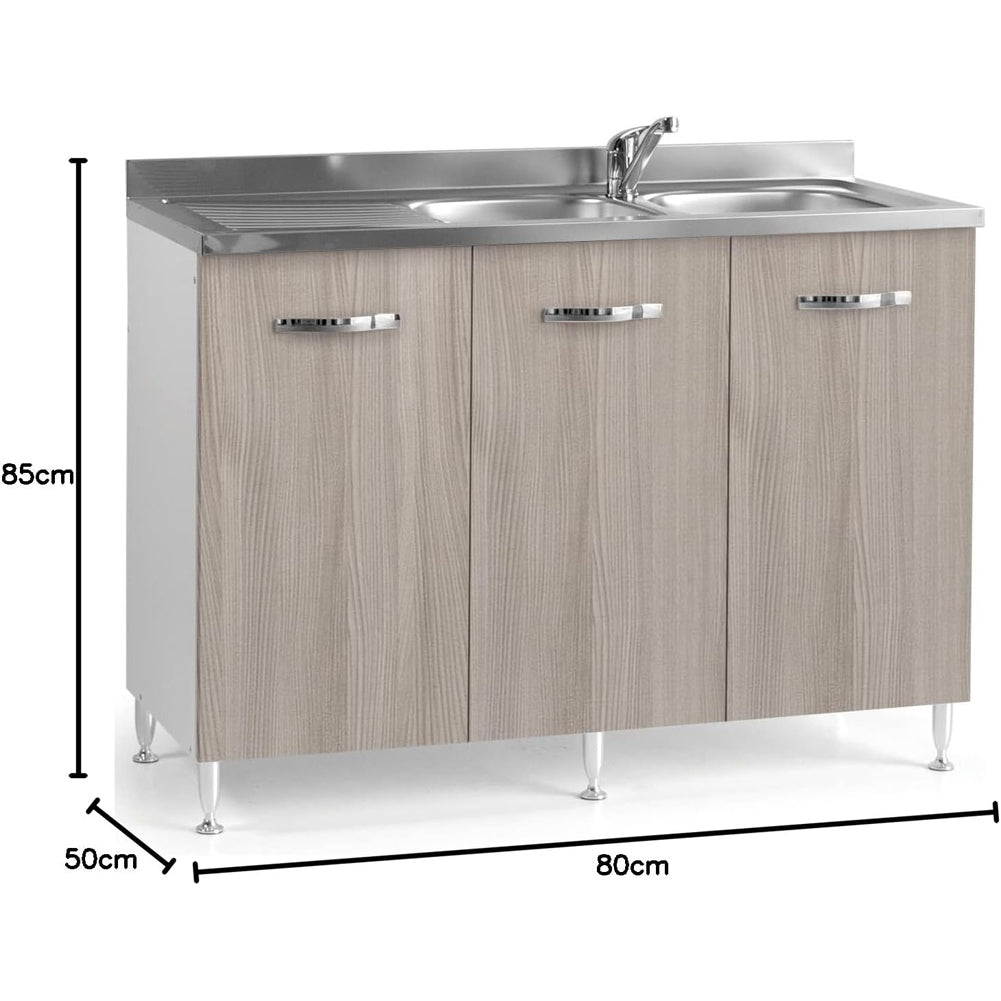 Mobile Sottolavello per cucine componibile con Ante colore Olmo (85x50x120)