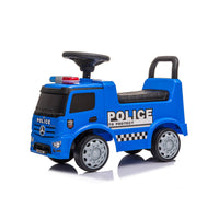 Camion della Polizia Cavalcabile 62,5x28,5x45 cm per Bambini Police Mercedes Blu