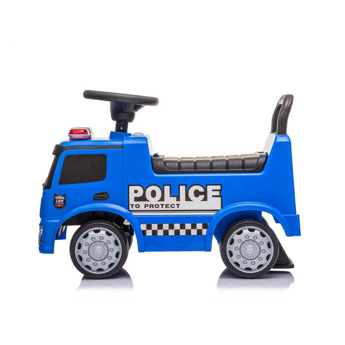 Camion della Polizia Cavalcabile 62,5x28,5x45 cm per Bambini Police Mercedes Blu