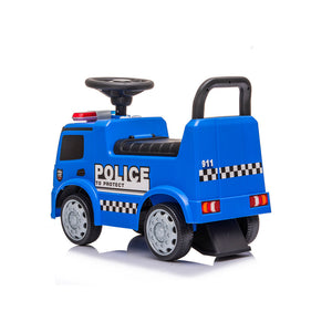 Camion della Polizia Cavalcabile 62,5x28,5x45 cm per Bambini Police Mercedes Blu