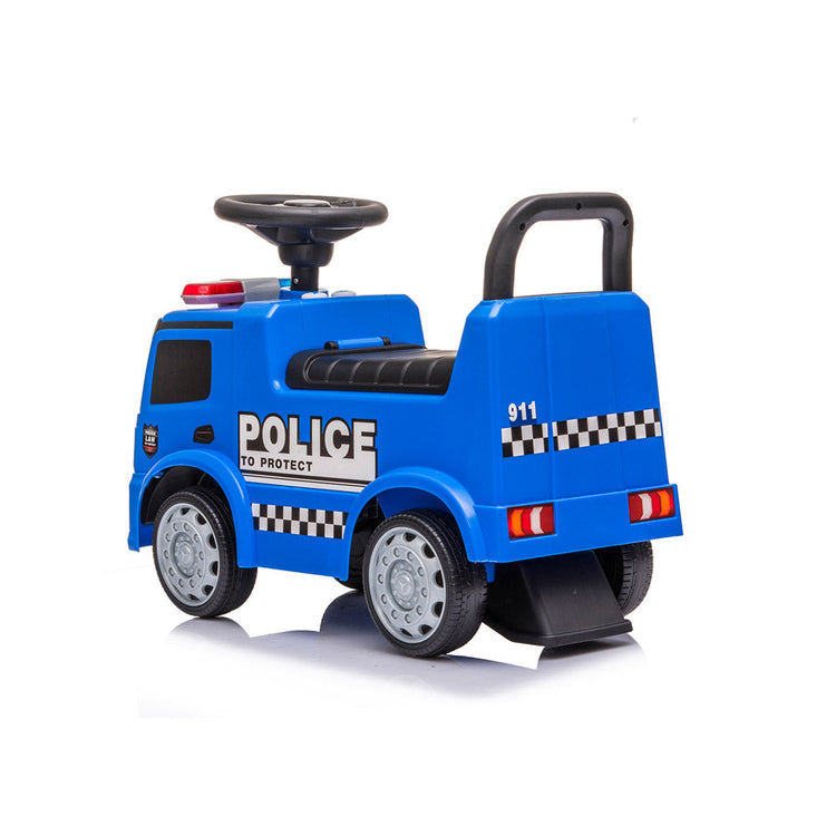 Camion della Polizia Cavalcabile 62,5x28,5x45 cm per Bambini Police Mercedes Blu