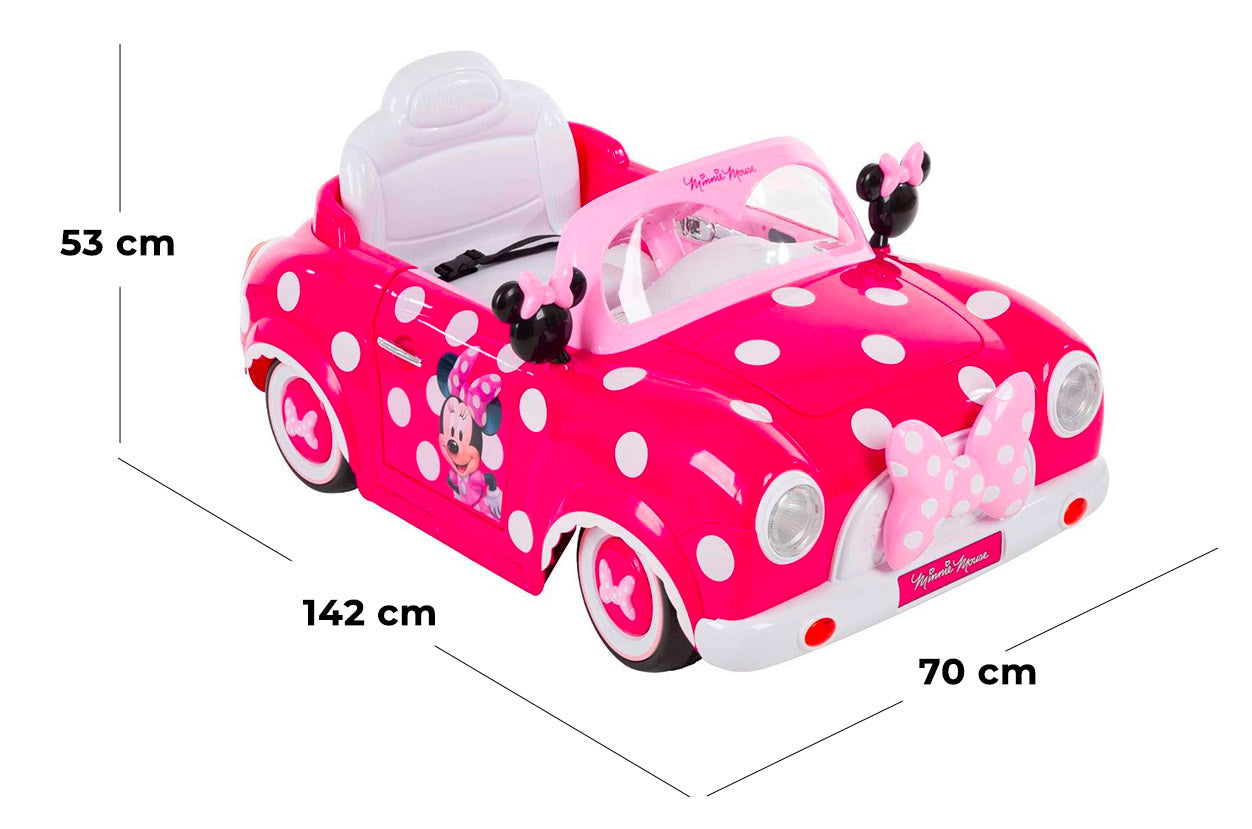 Macchina Elettrica per Bambini 6V Disney Minnie Rosa/Bianco