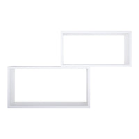 Set di 2 Mensole da Muro Modello BISLUNGO, Pensile Bagno, Mensola da Parete, Scaffale da Parete. Misure 70x35 p20 cm e 60x30 p20 cm. Finitura  BIANCO - MADE IN ITALY