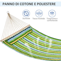 Easycomfort Amaca da Giardino per 1-2 Persone Max 220kg da Interni ed Esterni con Cuscino Removibile 400x140cm