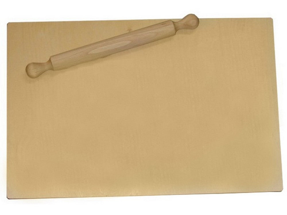 asse da pasta in legno con mattarello cm. 58x38x1,2 vit46841