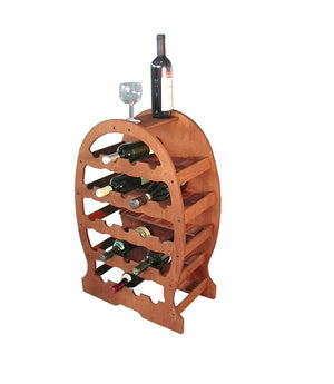 Cantinetta botte in legno scuro 23 posti cm.49x26,5x76h - 