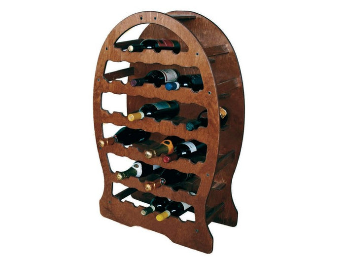 Cantinetta botte in legno scuro 33 posti cm.61x26,5x96h - 