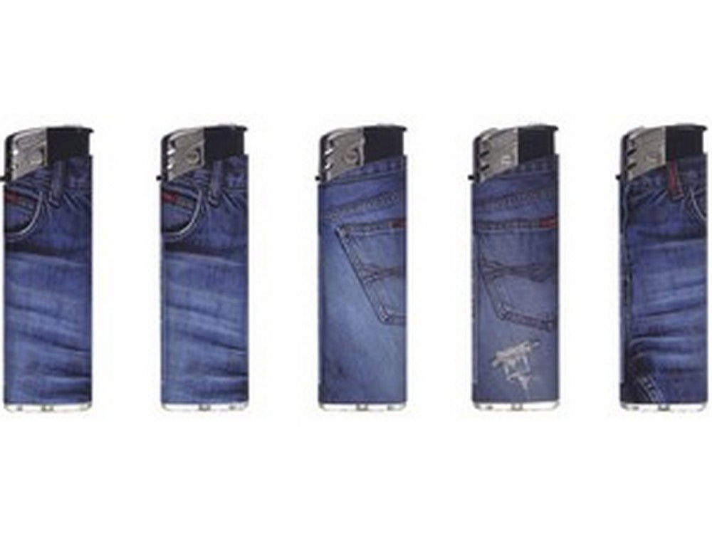 50pz accendino elettronico jeans dl fantasie assortite vit52914