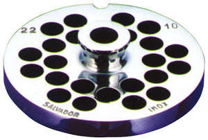 Trafila per tritacarne inox per porkert e reber nÃ˜ 22 (Ã˜ 18 - 7 fori) - 