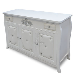 CREDENZA BAROCCO CON FOGLIA ARGENTO DA 134 CM