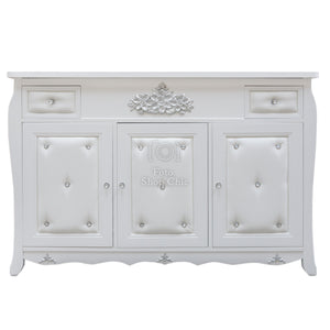 CREDENZA BAROCCO CON FOGLIA ARGENTO DA 134 CM