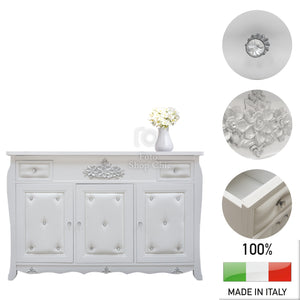 CREDENZA BAROCCO CON FOGLIA ARGENTO DA 134 CM