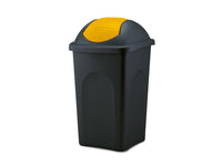 Stefanplast pattumiera basculante multipat lt. 30 - cm. 29x39x50 h col.nero/giallo - Stefanplast