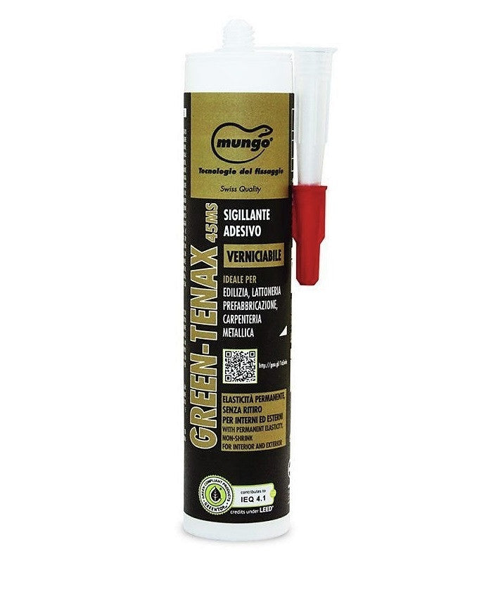 Green Tenax 45Ms Sigillante Super Adesivo Per Lattoneria Grigio Verniciabile 310 Ml-Leed Ieq-Credits 4.1 Mungo