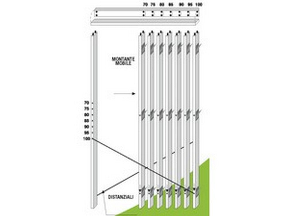 controtelaio in legno h. cm. 215 per muri spessore 8,5 cm. vit52656